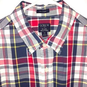 J Crew madras plaid shirt